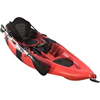 Cambridge Kayaks ES- Zander Rojo Y Negro Solo Kayak DE Pesca Y Paseo- RIGIDO-